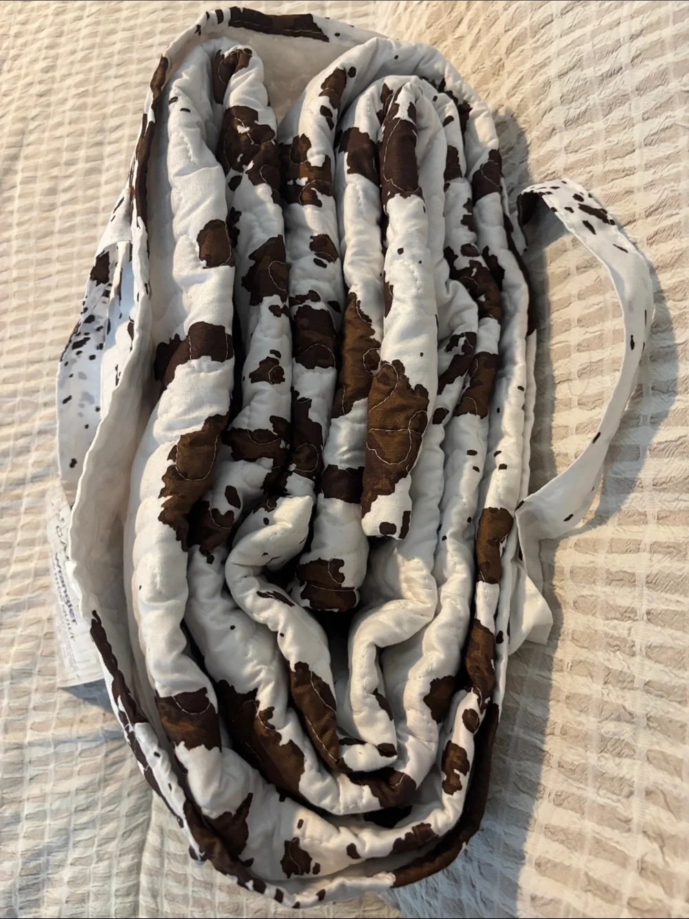 Wrangler White and Brown Cowhide-Pattern Quilted Comforter Set